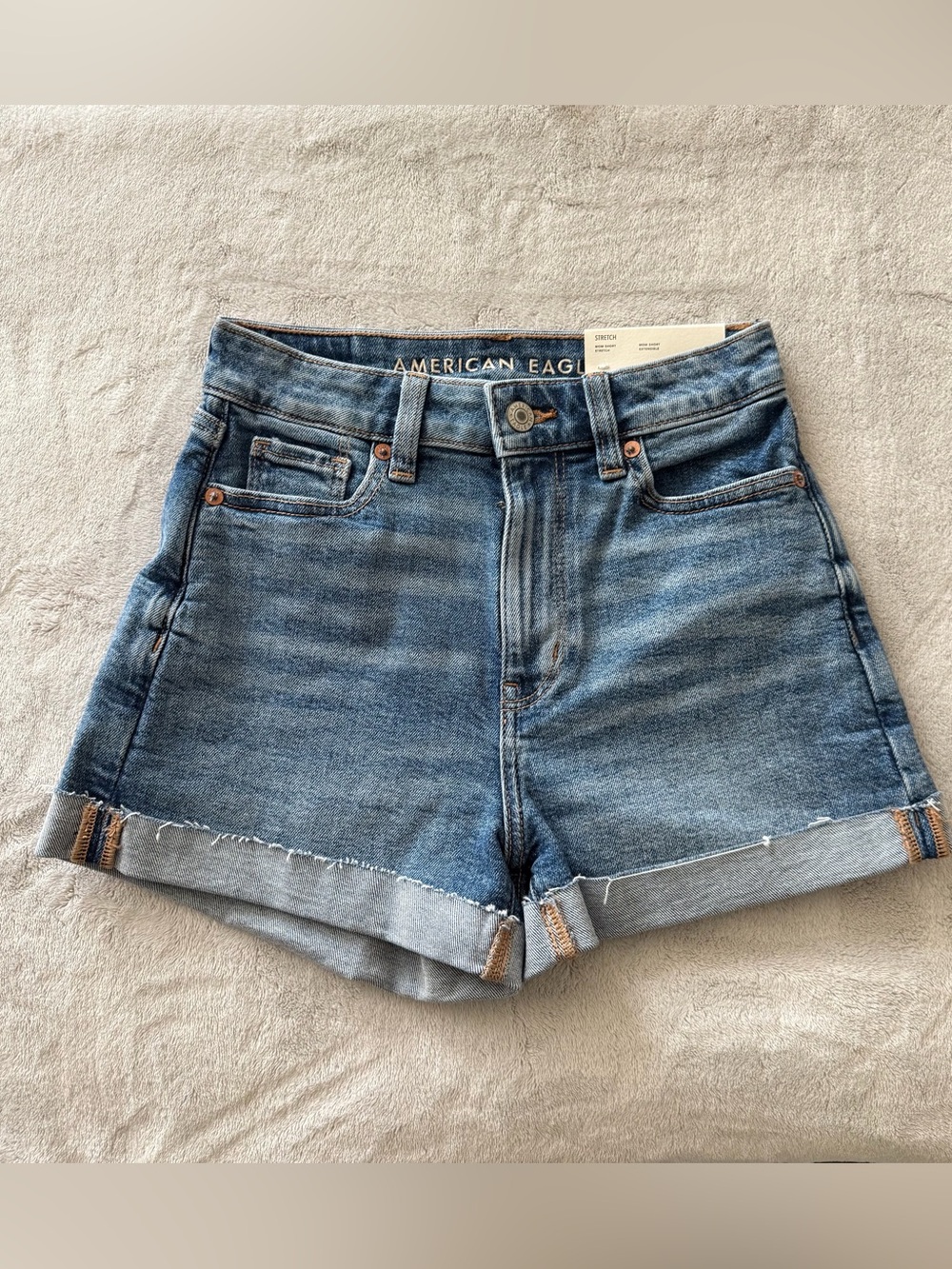 American Eagle Super High Rise Mom Shorts